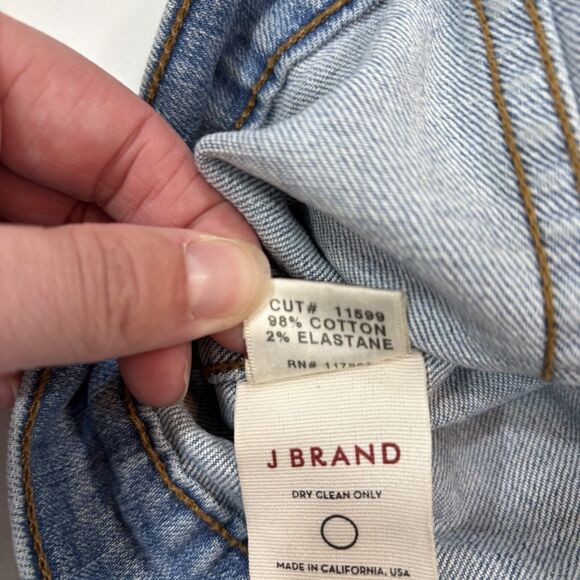 J Brand Jean Jacket Womens Size Medium Blue Black Denim Two Toned - Picture 8 of 9